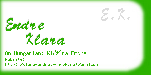 endre klara business card